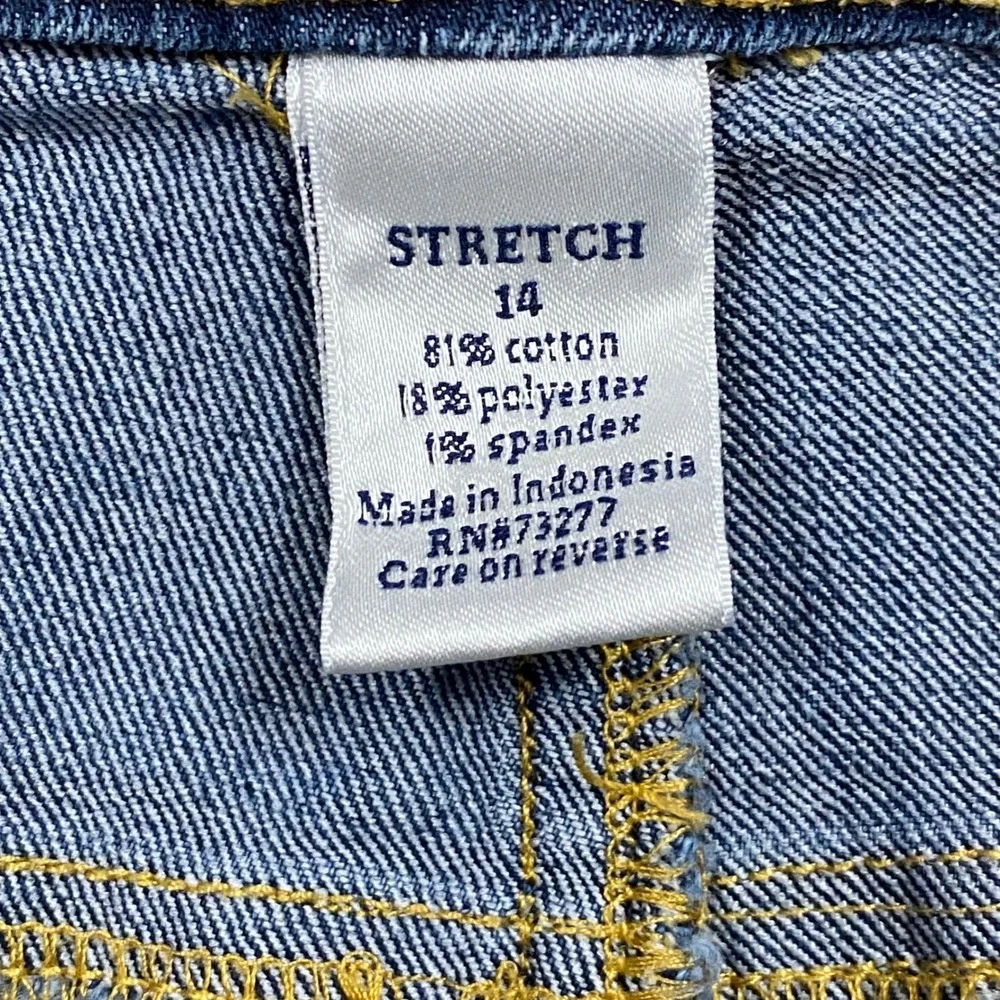 Croft & Barrow Denim Capris Womens 14 Blue Dark‎ Wash Natural Fit Casual Classic